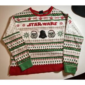 Star Wars Women’s Ugly Christmas Sweater Size M Darth Vader and Stormtrooper